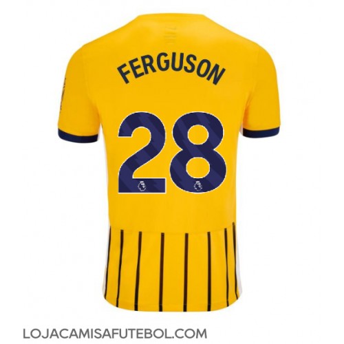 Camisa de Futebol Brighton Evan Ferguson #28 Equipamento Secundário 2024-25 Manga Curta